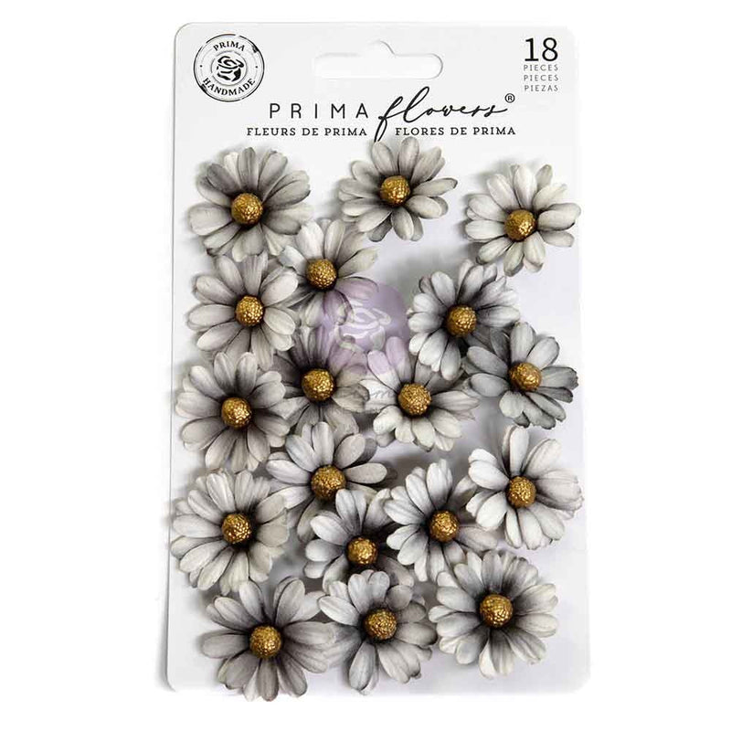 Prima Paper Flowers 18/Pkg Ghostly Blooms, Bewitched