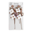 Prima Marketing Twinkle & Treats Paper Flowers 4/Pkg Snowy Cotton