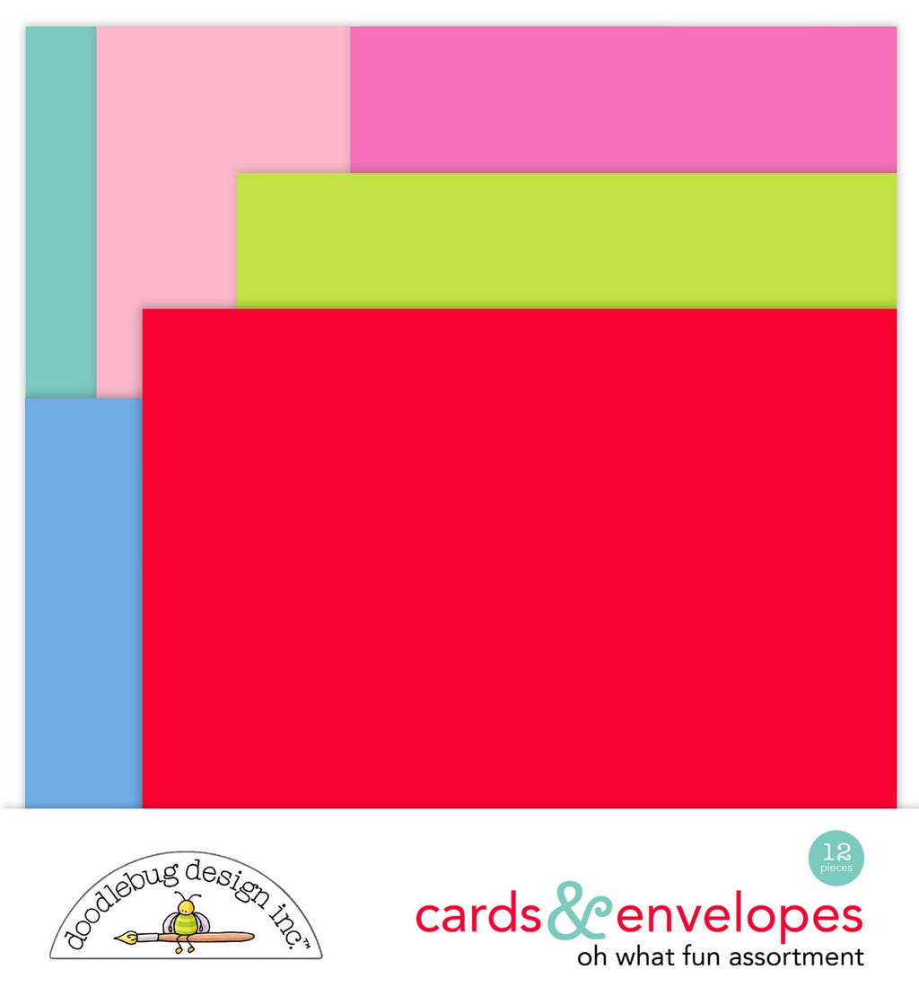 Doodlebug Cards & Envelopes 12/Pkg Oh What Fun – CraftOnline
