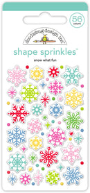 Doodlebug Sprinkles Adhesive Glossy Enamel Dots Snow What Fun