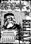 Tim Holtz Cling Stamp 2.5"X3.5" Christmas Miracle