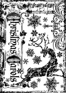 Tim Holtz Cling Stamp 2.5"X3.5" Reindeer Games
