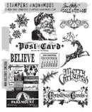 Tim Holtz Cling Stamps 7"X8.5" Mini Holidays