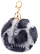 Pepperell Braiding Faux Fur Zipper Poms - Snow Leopard