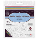 Scrapbook Adhesives by 3L Metallic Transfer Foil Sheets Pastel Colours in pink, green, blue, yellow and purple