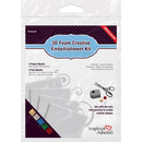 Scrapbook Adhesives by 3L 3D Foam Holiday Embellishment Kit with foam sheets and metallic foil sheets in red, green, blue, silver and gold colours