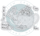 Craft Consortium – Strawberry Tea Clear Stamps "Relax & Enjoy