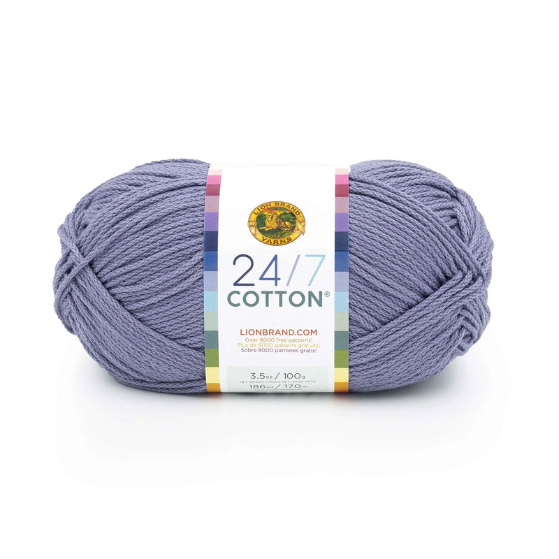 Lion Brand 24/7 Cotton Yarn - Blue Grey