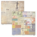 7 Gypsies 12"x12" Double Sided Cardstock - Vintage Varsity - Stubs