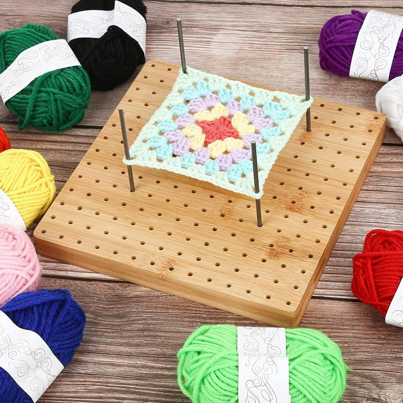 Universal Crafts Bamboo Crochet Square Blocking Board