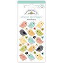 Doodlebug Sprinkles Adhesive Enamel Shapes Feathered Friends, Farmhouse*