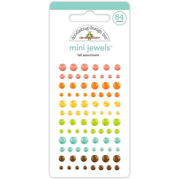 Doodlebug Adhesive Mini Jewels Fall Assortment, Farmhouse*
