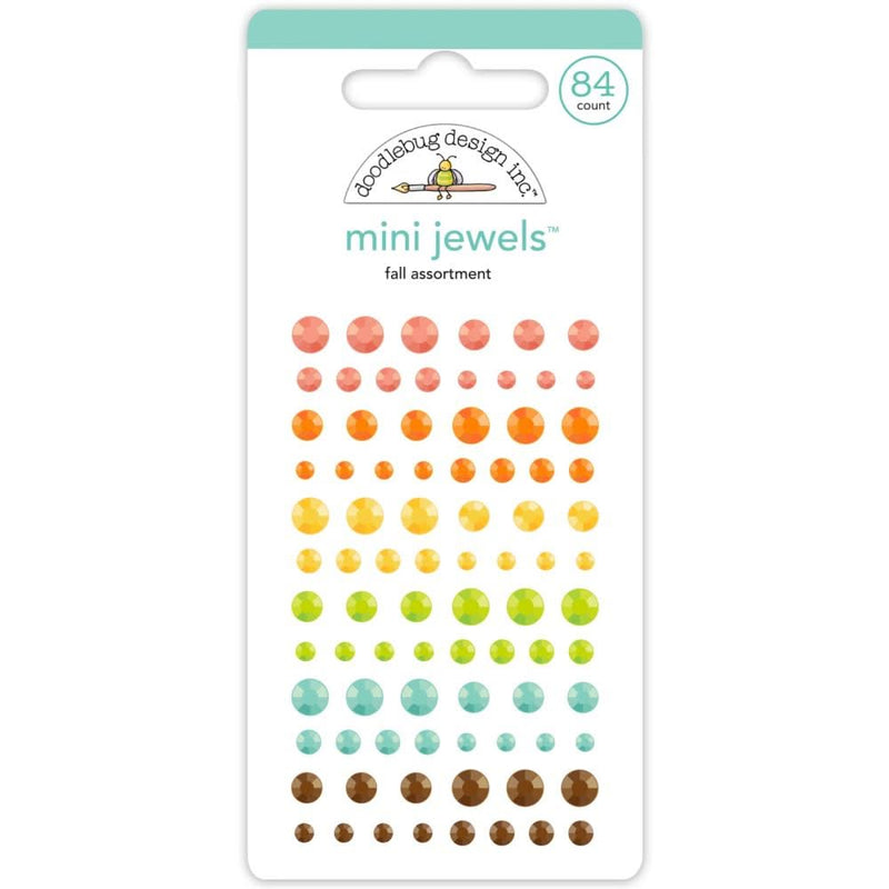 Doodlebug Adhesive Mini Jewels Fall Assortment, Farmhouse*