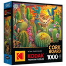 Kodak Premium Cork Board Jigsaw Puzzle 1000 Pieces 19"X26" Cactus Critters