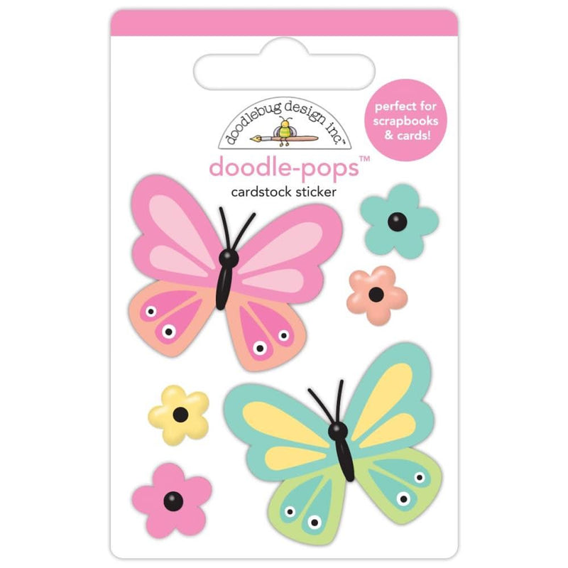 Doodlebug Doodle-Pops 3D Stickers Butterfly Kisses