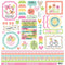 Doodlebug This & That Cardstock Stickers 12"X12" Butterfly Kisses