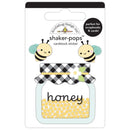 Doodlebug Shaker-Pops 3D Sticker Honey Bees, Bee Happy