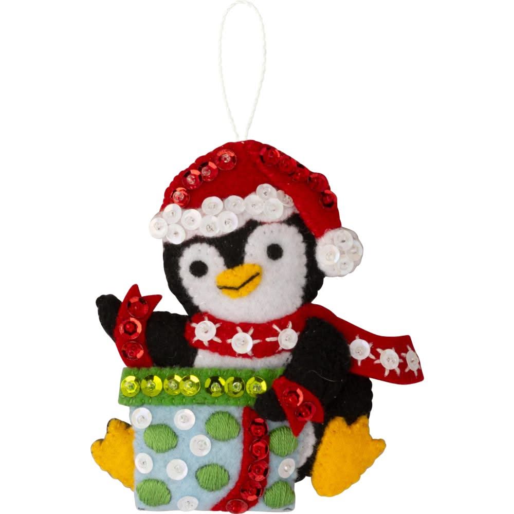 Bucilla Kit Ornements Feutrine Appliqué 6 Oiseaux Tropicaux - Broderie Noël
