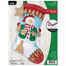 Bucilla Felt Stocking Applique Kit 18" Long Jolly Gingerbread Snowman
