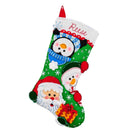 Bucilla Felt Stocking Applique Kit 18" Long Curious Christmas Crew