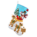 Bucilla Felt Stocking Applique Kit 18" Long Reindeer Crossing