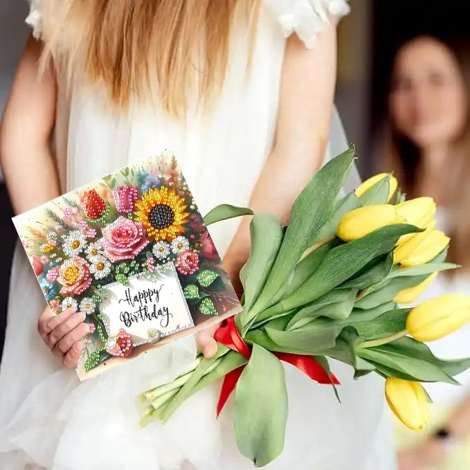Poppy Crafts Diamond Art Greeting Card Kit