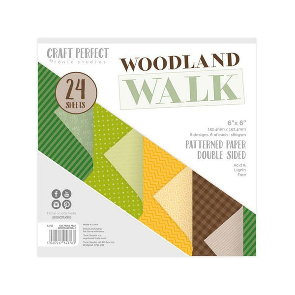 Craft Perfect Double-Sided Patterned Paper Pad 6"x 6" - Woodland Walk*