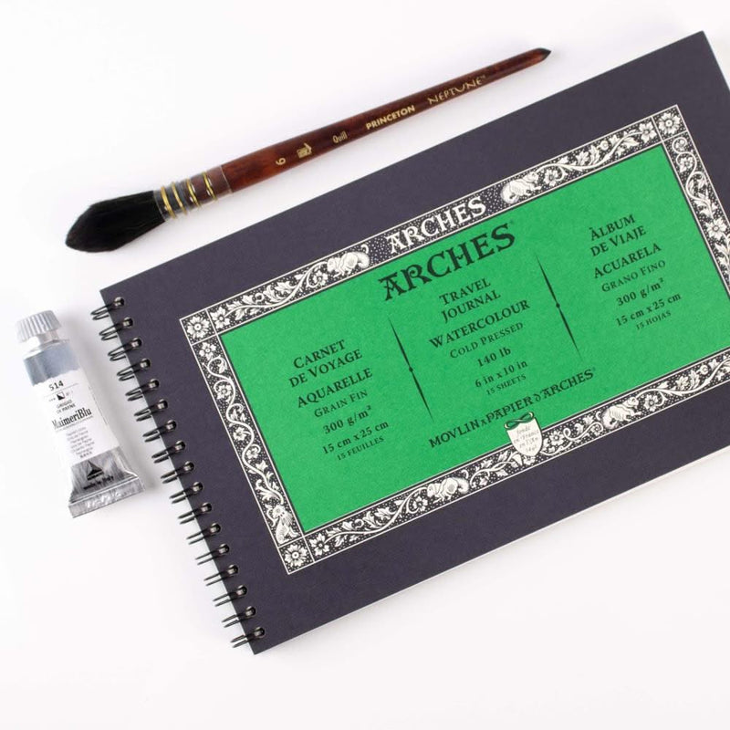 Arches Watercolour Travel Journal - Cold Pressed 300gsm 15cm x 25cm - 15 Sheets