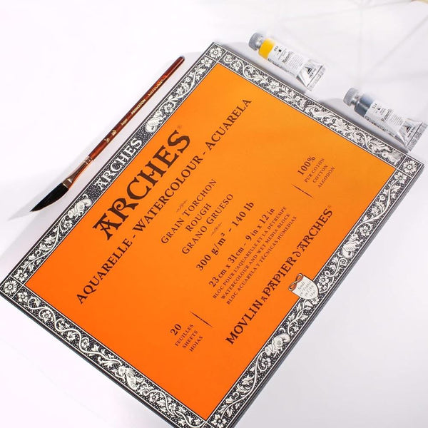 Arches Watercolour Block - Rough 300gsm 23cm x 31cm - 20 Sheets