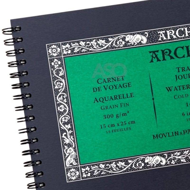 Arches Watercolour Travel Journal - Cold Pressed 300gsm 15cm x 25cm - 15 Sheets