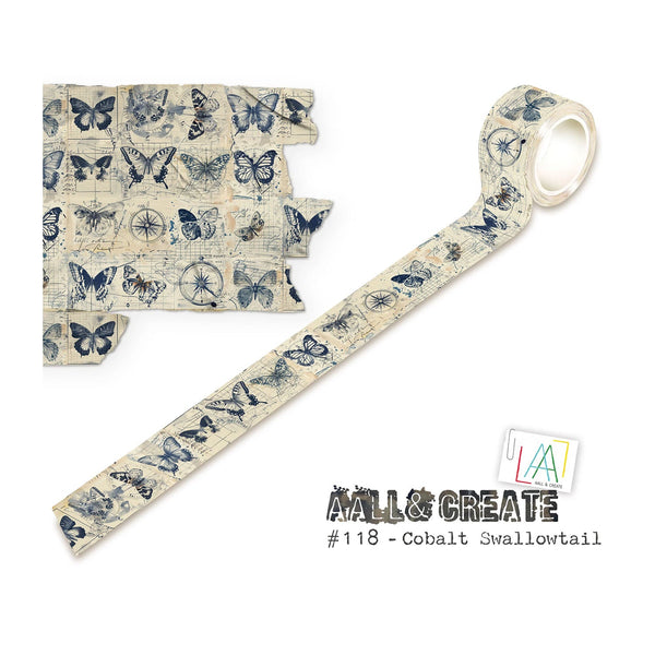 Aall & Create Layer it Up! Washi Tape #118 - Cobalt Swallowtail