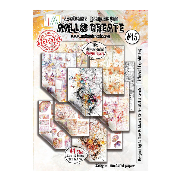 Aall & Create A4 Design Paper 10 Pack #15 - Ethereal Expeditions