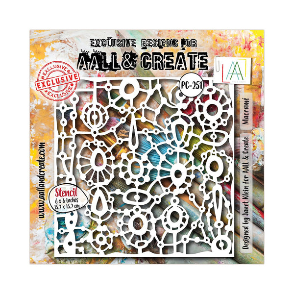 Aall & Create 6"x 6" Stencil #251 - Macrame