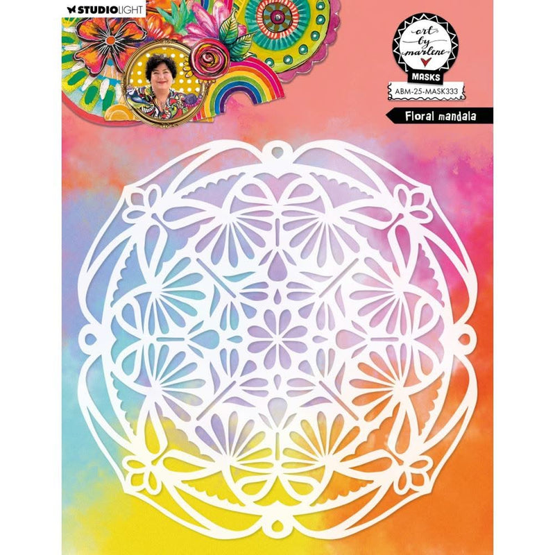 Art By Marlene Stencil 8"X8" Floral Mandala