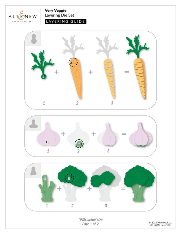 Altenew Very Veggie Layering Die Set