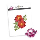 Altenew Craft-A-Flower Marigold Layering Die Set with layered marigold flowers and leaves