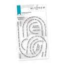 Altenew Arched Sentiments Stamp Set with curved gratitude friendship and thank you messages