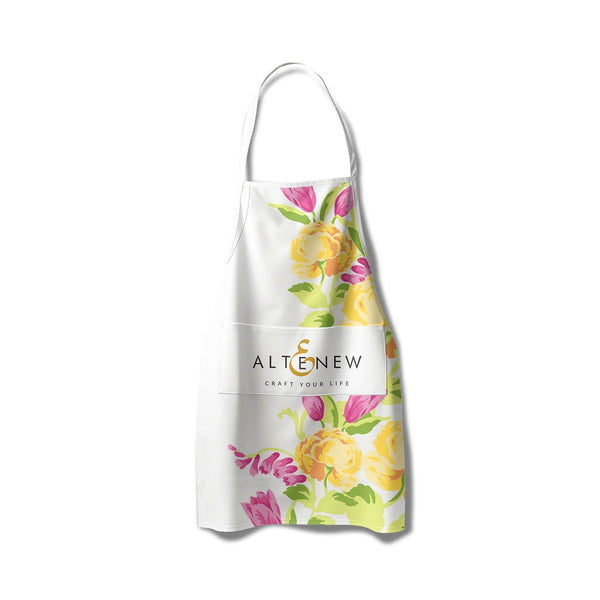 Altenew Artsy Apron: Yellow & Pink Ornamental Bouquet - White