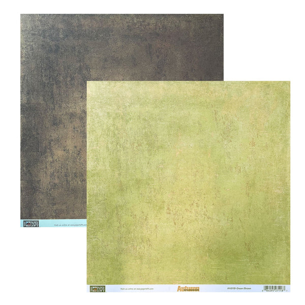 The Paper Loft 12"x 12" Double-Sided Cardstock - Autumn Splendor - Green/Brown