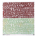 Basic Grey 12"x 12" Single Sheet Cardstock Stickers - Alphabet - Aspen Frost