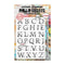 Alphabet stamp set with 'Aall & Create' branding on a colorful background