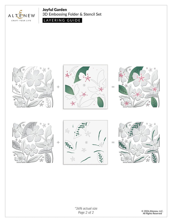 Altenew Joyful Garden Botanical 3D Embossing Folder