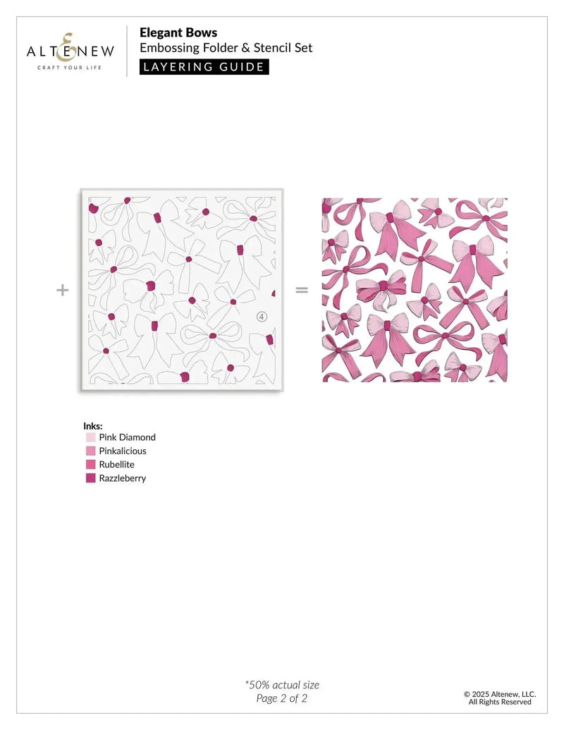 Altenew Elegant Bows Builder Stencil Set