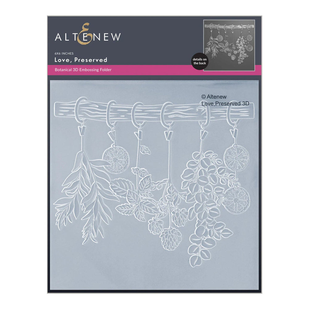 Altenew Love, Preserved Botanical 3D Embossing Folder | CraftOnline