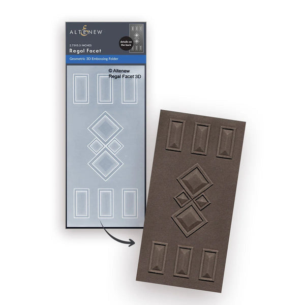 Altenew Regal Facet Geometric 3D Embossing Folder