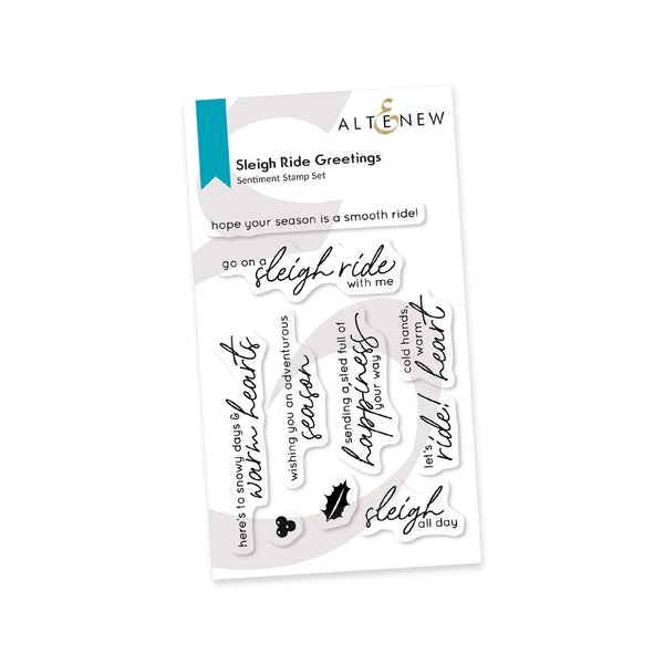 Altenew Sleigh Ride Greetings Sentiment Stamp Set