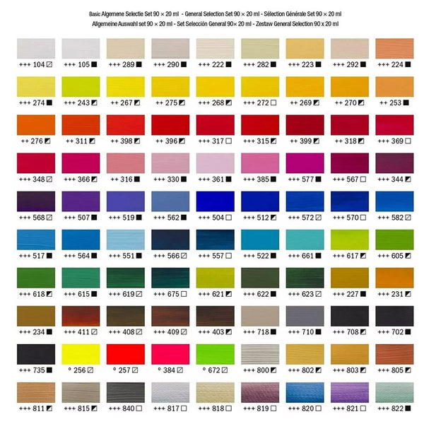 Amsterdam Acrylic Paint Backpack Set - 90 x 20ml Tubes + Art Accessories