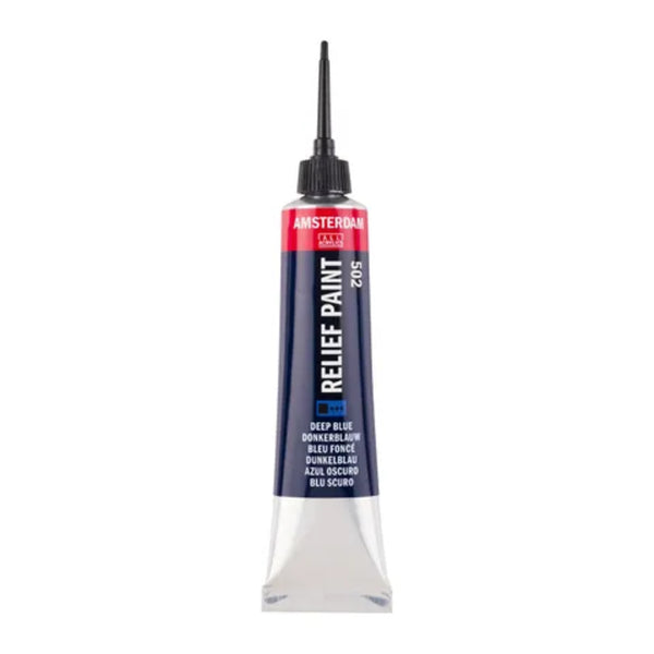 Amsterdam Relief Paint tube on a white background