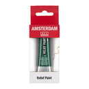 Amsterdam Relief Paint tube in packaging on a white background