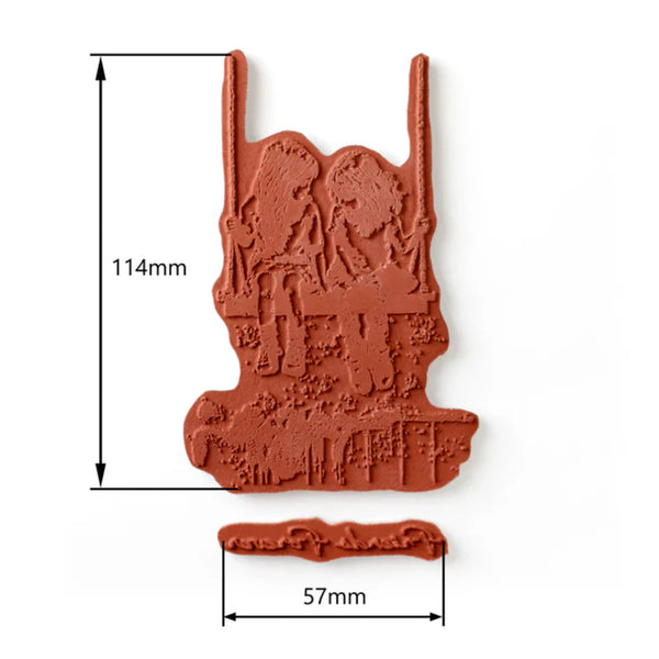 Andy Skinner Pre-Cut Rubber Stamp Set - Friends Forever